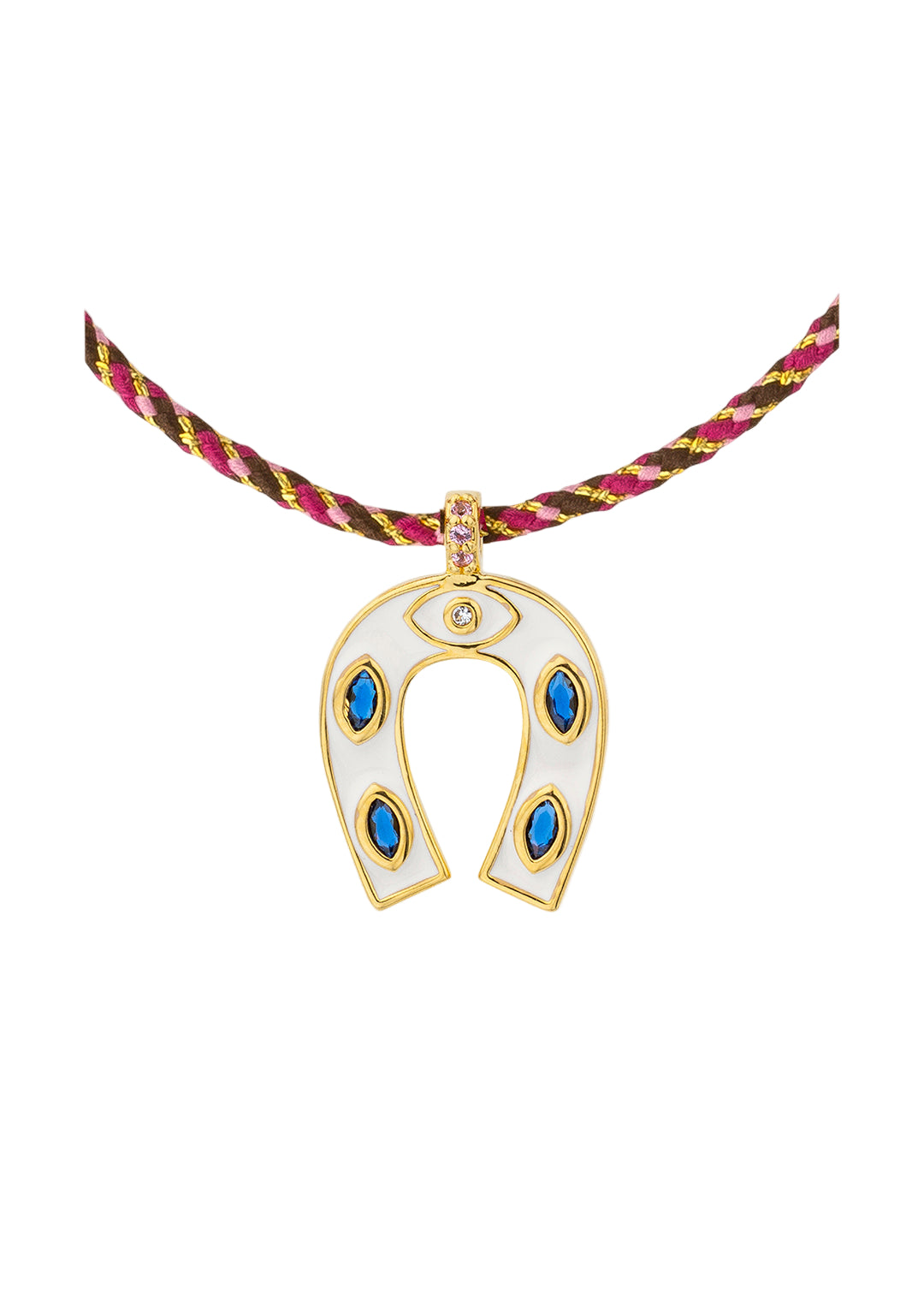 COLLIER - WHITE MINI HORSESHOE