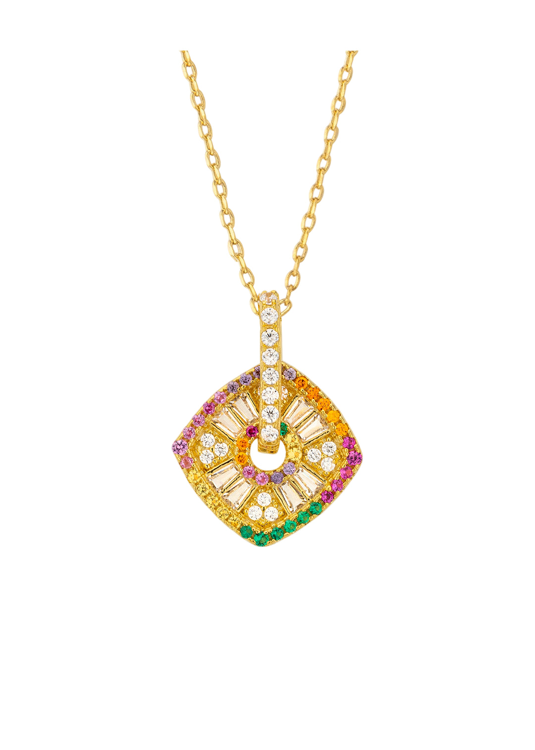 COLLIER - RAINBOW SQUARE