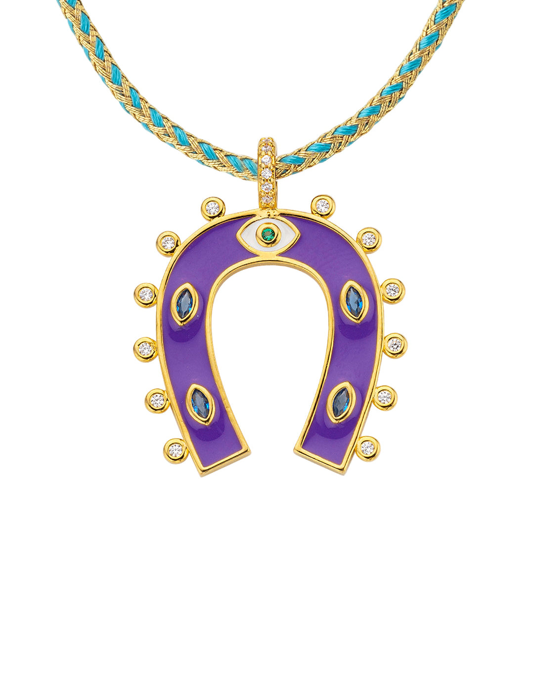 COLLIER - PURPLE HORSESHOE
