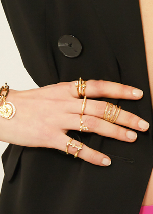 Adjustable Mya Bay rings available in gold or in silver