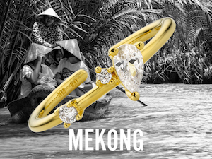 Gold Mekong Ring, jewels Mya Bay adjustable rings