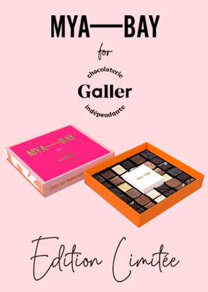 Coffret Galler x MYA BAY avec des chocolats et un bracelet doré