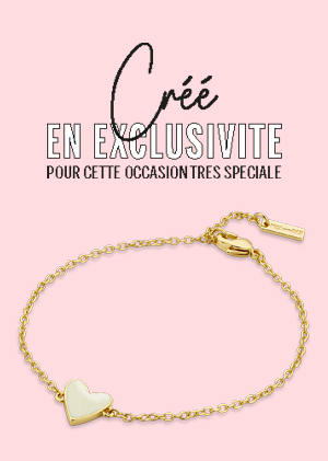 Bracelet Mya Bay doré en collaboration avec les chocolats Galler