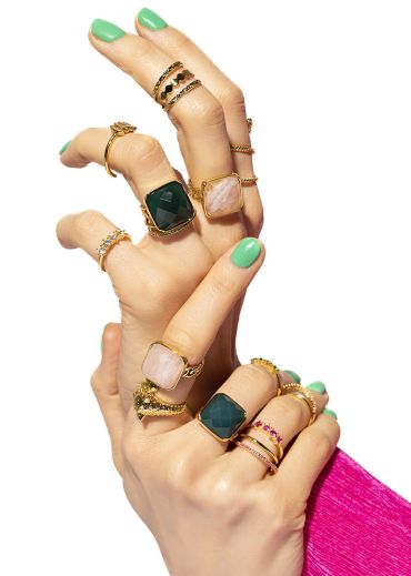 BAGUE - GREEN STONE