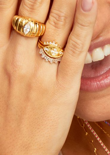 BAGUE - WHITE STONE CARRIE