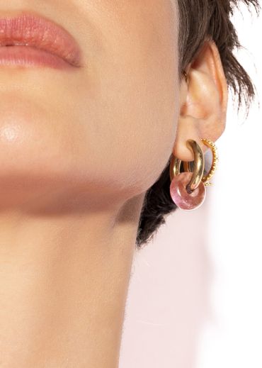BOUCLES D'OREILLES - PINK DONUT