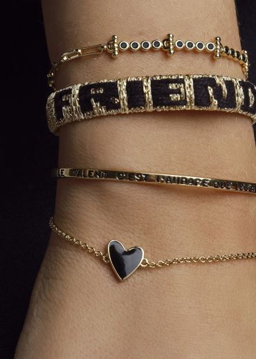 BRACELET - BLACK HEART