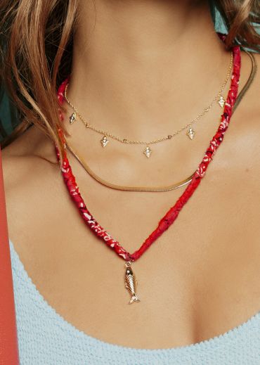 COLLIER - RED BANDANA