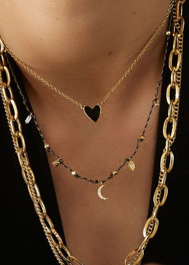 COLLIER - BLACK HEART