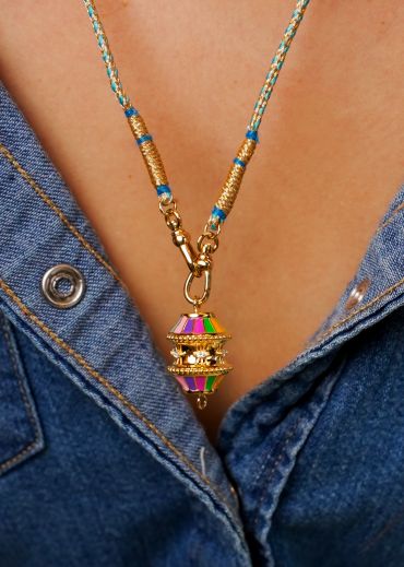 COLLIER - BIG TALISMAN RAINBOW