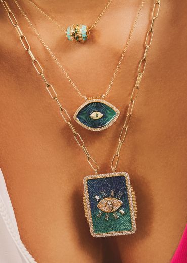 COLLIER - BLUE RAINBOW TIKA