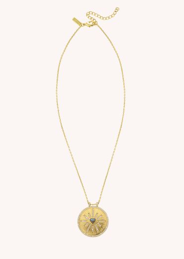 NECKLACE - LABRADORITE HEART COSMOS