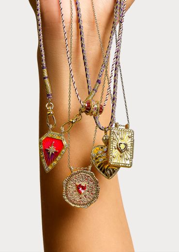 NECKLACE - PURPLE RAINBOW DIWALI WARRIOR