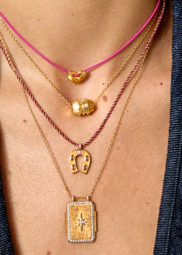COLLIER - FUCHSIA CORAZON