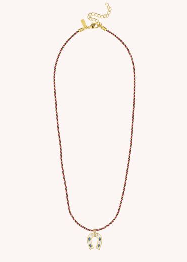 COLLIER - WHITE MINI HORSESHOE