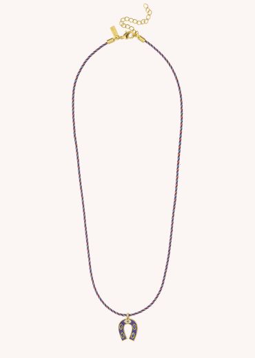 COLLIER - PURPLE MINI HORSESHOE