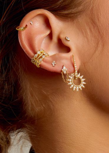 Boucle d'oreille earcuff Éclat faux piercing à ajuster à votre