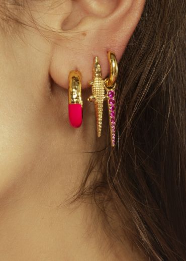EARRINGS GRIGRI - FUCHSIA ICE PICK