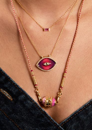 COLLIER - BAGUETTE FUCHSIA