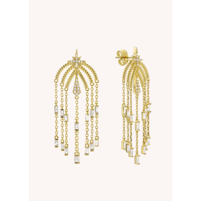 The bay top gold earrings