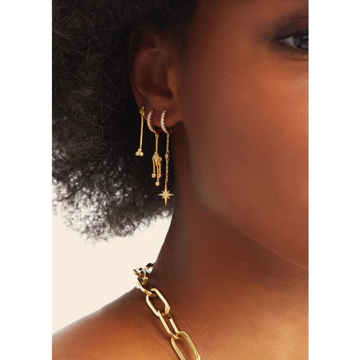【HYERES LOR】23FW★ Champagne Moon Brass(Y) Wide Earring HYERES LOR】23FW☆ Champagne Moon Brass(Y) Wide Earring
