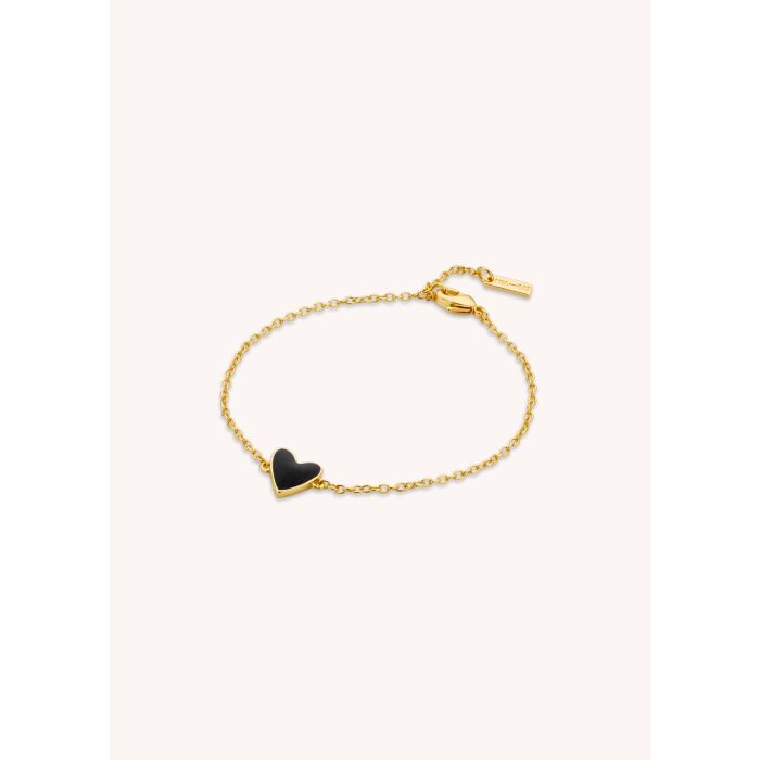 Black shop heart bracelet