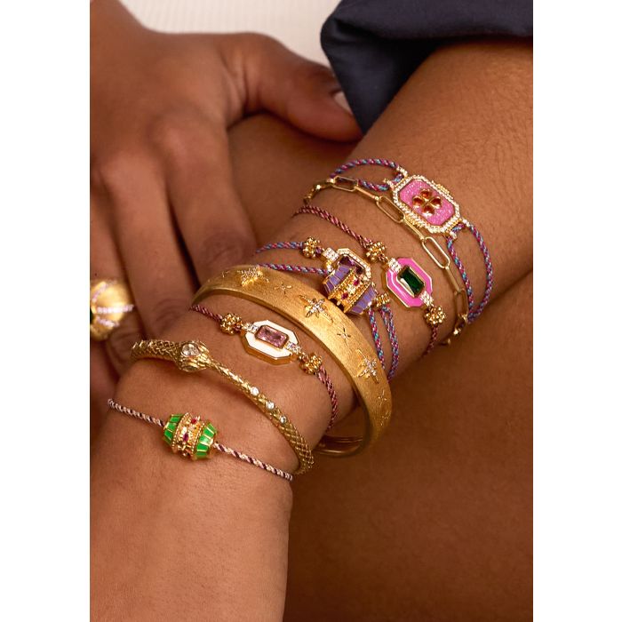 【送料&関税込】Bottega Veneta Yellow Bracelets Bottega Veneta Yellow/Silver Bracelet Sterling Silver Small