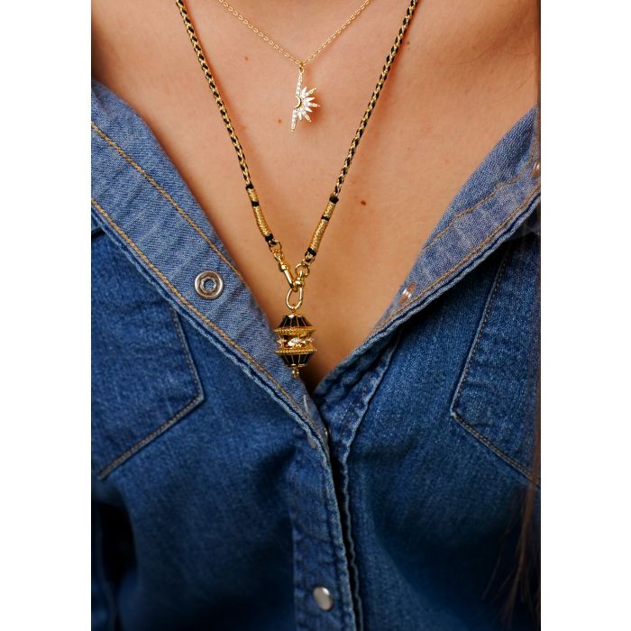 Fall for our NECKLACE - BIG TALISMAN BLACK • MYA BAY Jewels