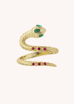BAGUE - GREEN FUCHSIA SNAKE