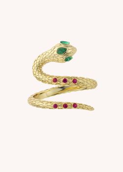 BAGUE - GREEN FUCHSIA SNAKE