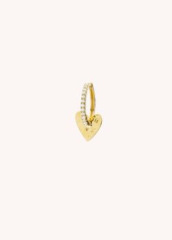 EARRINGS - HEART HOOPS