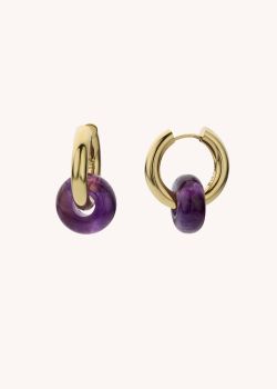 BOUCLES D'OREILLES - VIOLET DONUT
