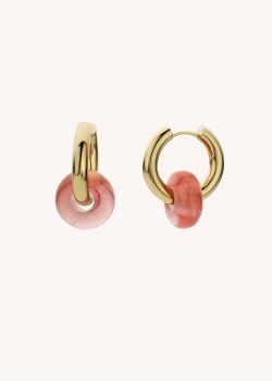 EARRINGS - PINK DONUT