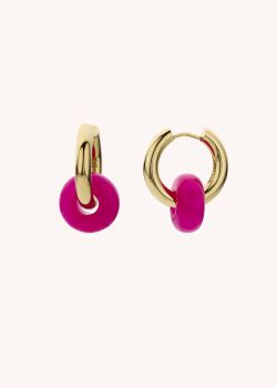 BOUCLES D'OREILLES - FUCHSIA DONUT