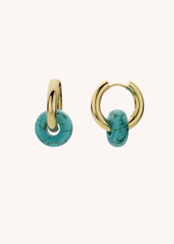 BOUCLES D'OREILLES - TURQUOISE DONUT