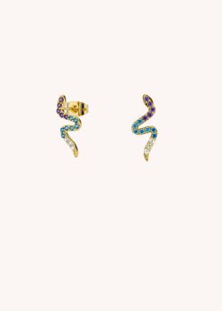 BOUCLES D'OREILLES - PURPLE RAINBOW LITTLE SERPIENTE