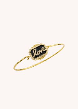 BRACELET - BLACK SHINY LOVE BOHEME