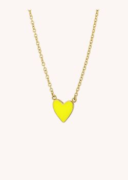 NECKLACE - NEON YELLOW HEART