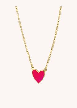 NECKLACE - NEON PINK HEART
