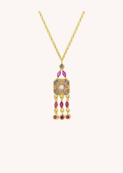 COLLIER - FUCHSIA-PURPLE DANCING MARY
