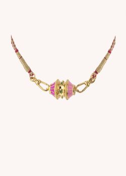 NECKLACE - BIG TALISMAN PINK/FUCHSIA