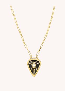 COLLIER - BLACK SHINY WARRIOR