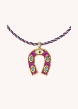 COLLIER - FUCHSIA MINI HORSESHOE