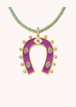 COLLIER - FUCHSIA HORSESHOE