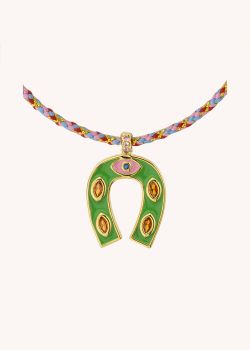 COLLIER - GREEN MINI HORSESHOE