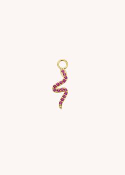 GRIGRI D'OREILLES - FUCHSIA LITTLE SERPIENTE